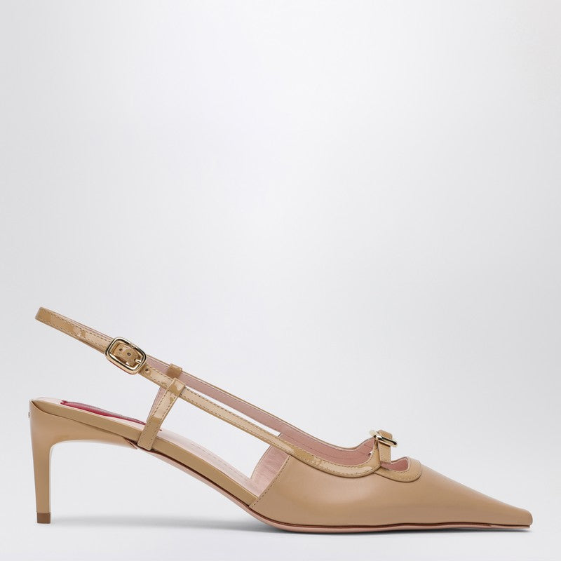 Roger Vivier - ROGER VIVIER Desert leather décolletés Slingback Viv’’ Canard - Slingback