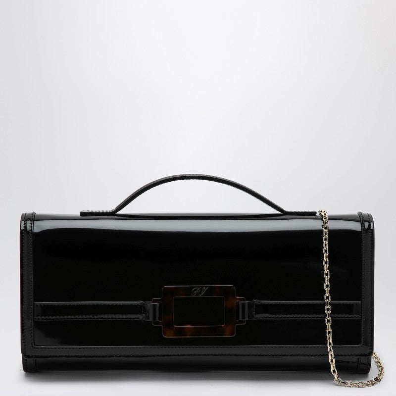 Roger Vivier - ROGER VIVIER Black Belle Vivier clutch bag - Women’s Bags
