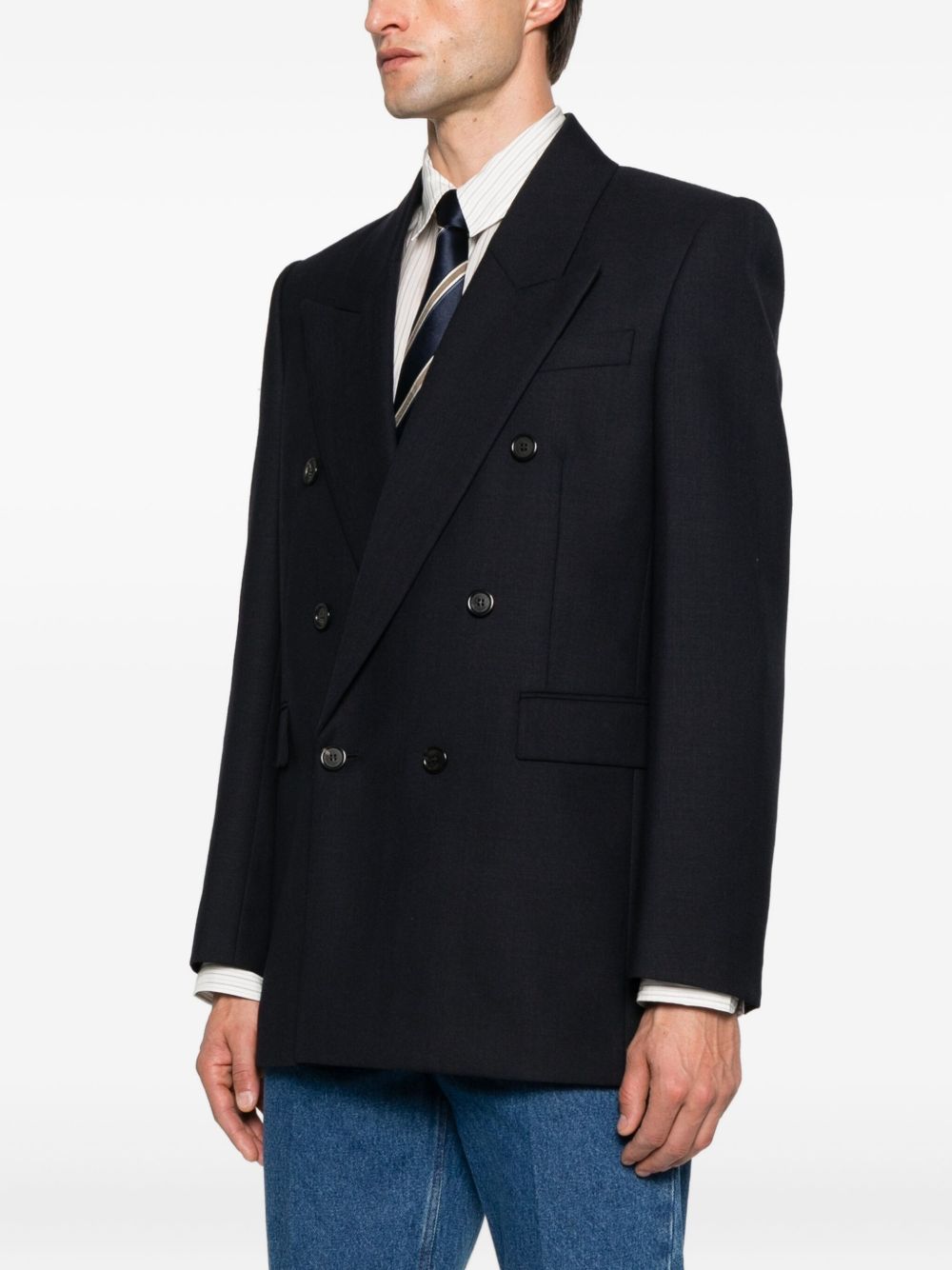 Saint Laurent - Saint Laurent Jackets Blue - Men’s Clothing