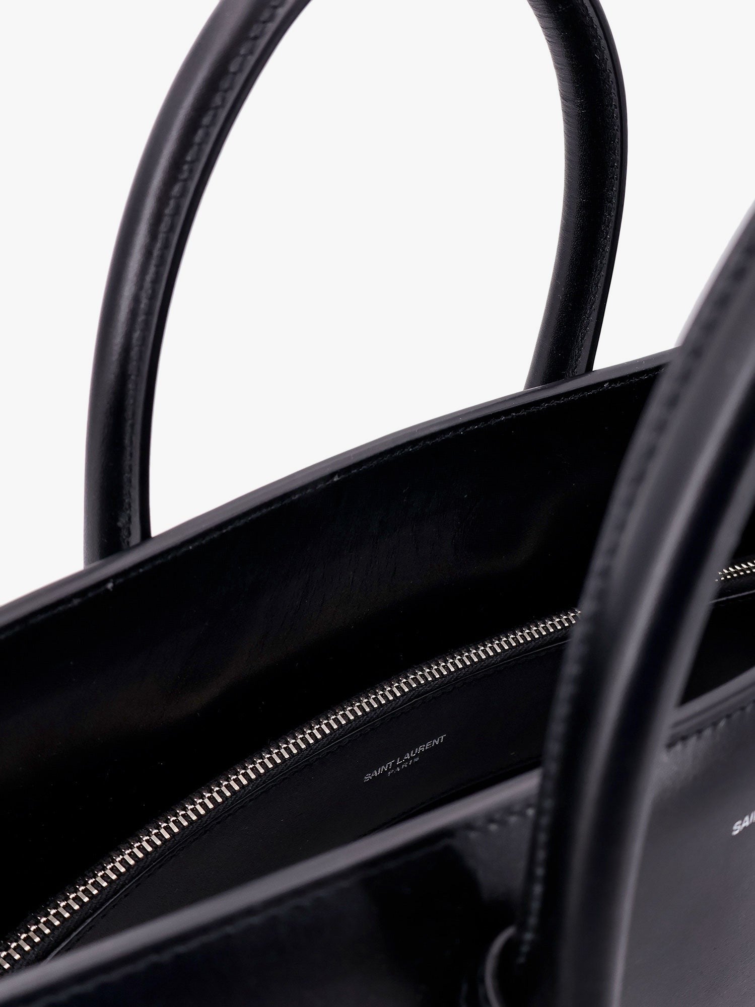 Saint Laurent - Leather Handbag With Frontal Logo Print - Home->Man->Bags->Handbags