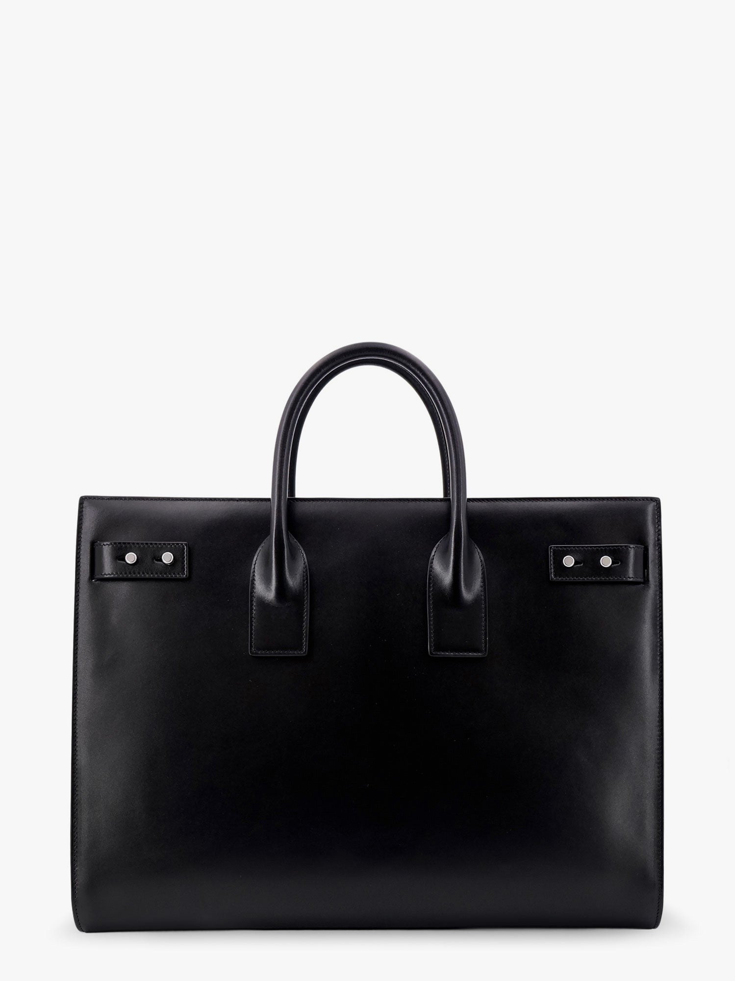 Saint Laurent - Leather Handbag With Frontal Logo Print - Home->Man->Bags->Handbags