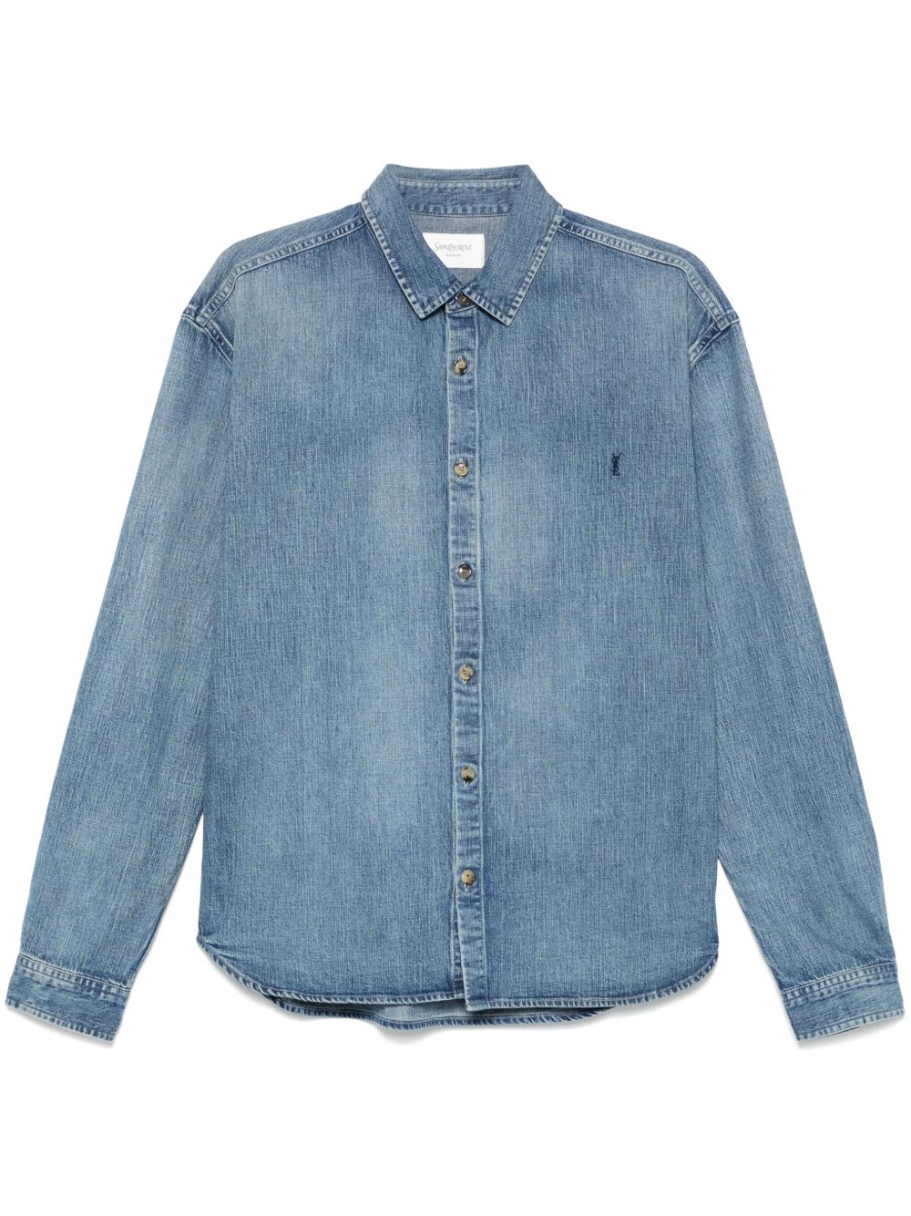Saint Laurent - Saint Laurent Shirts Clear Blue - Men’s Tops