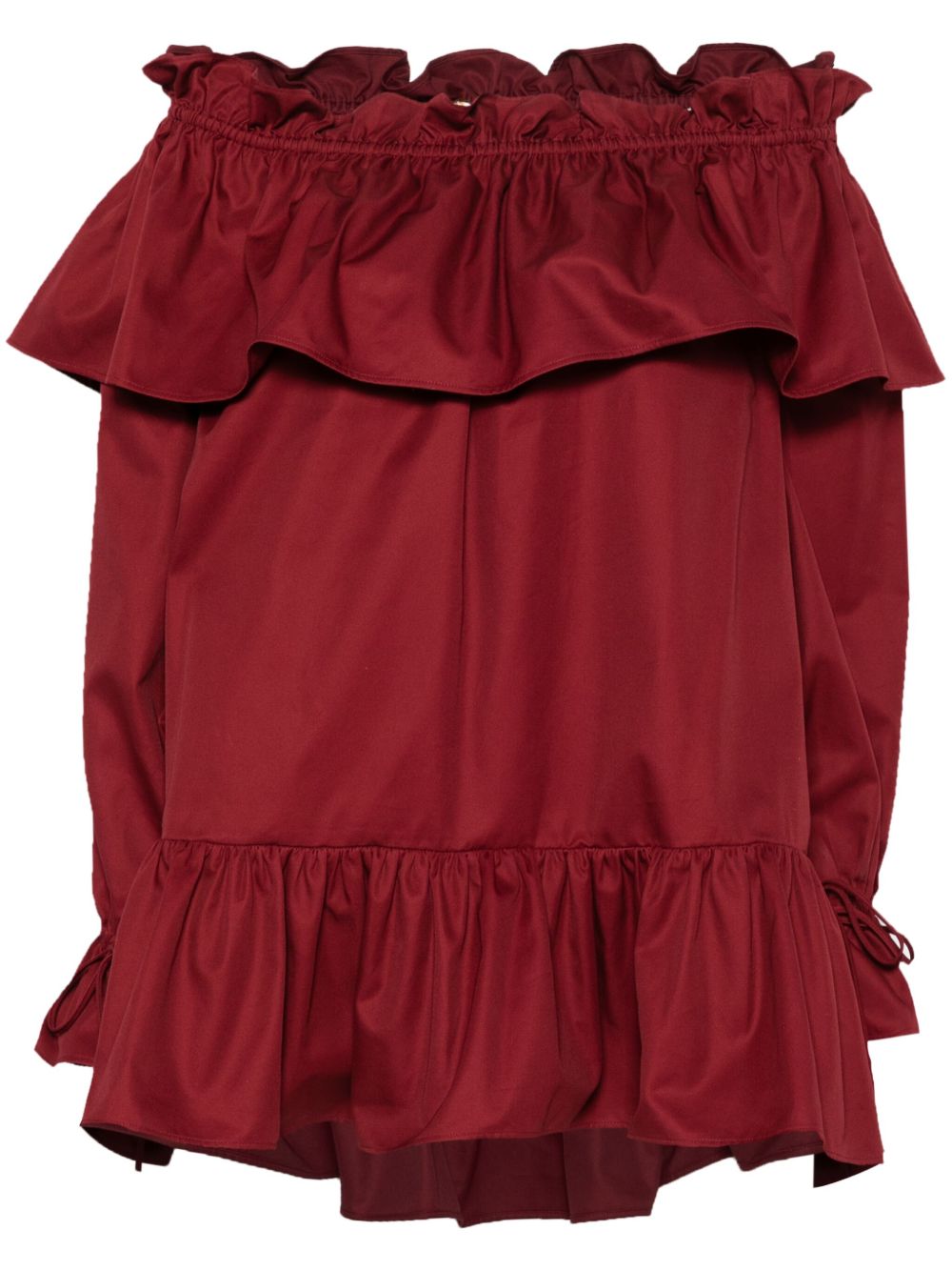 Saint Laurent - Saint Laurent ruffled cotton mini dress - Dresses