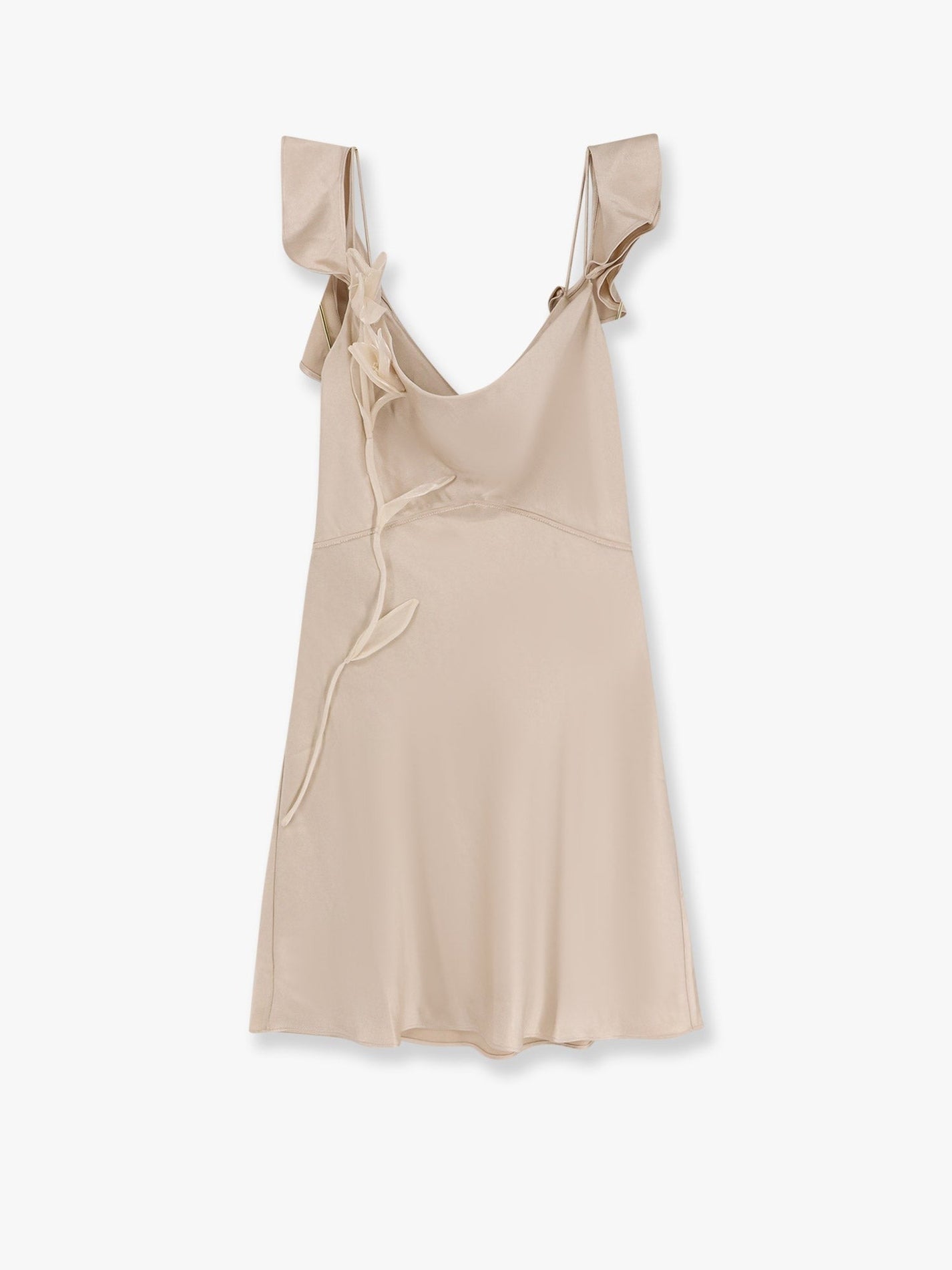 SELF PORTRAIT - Self Portrait Satin Mini Dress With Floral Etails - Woman->Clothing->Dresses