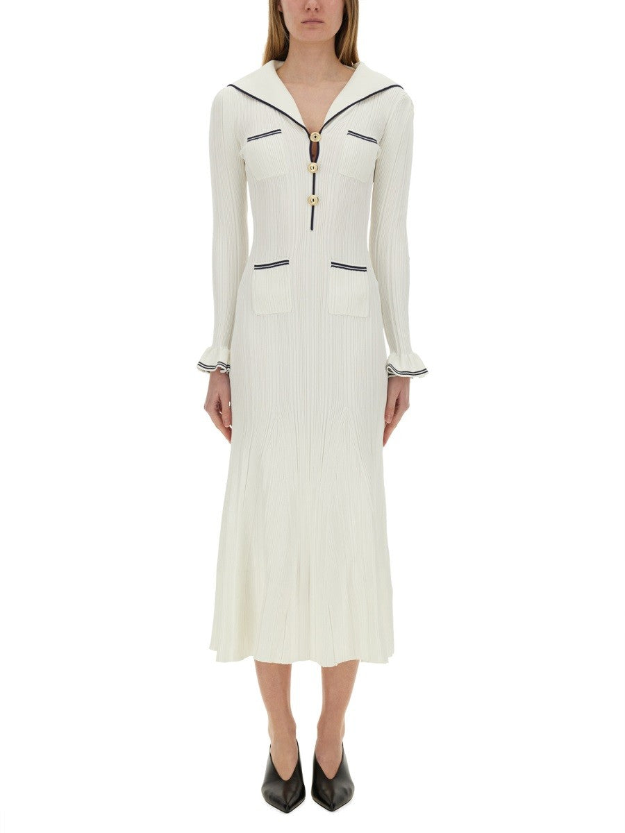 SELF-PORTRAIT - Self Portrait Viscose Knit Midi Dress - Woman->Clothing->Dresses