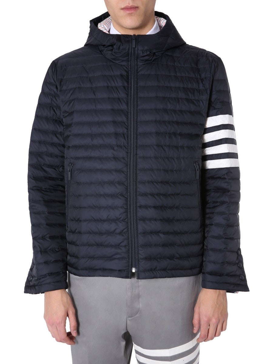 THOM BROWNE - Thom Browne Down Jacket With Hood - Men’s Outerwear