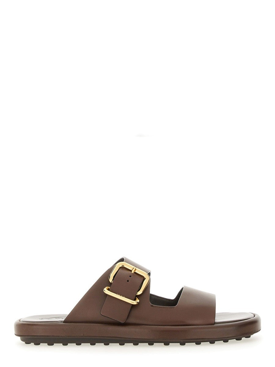 TOD’S - Tod’s Leather Sandal - Woman->FOOTWEAR->SANDALS