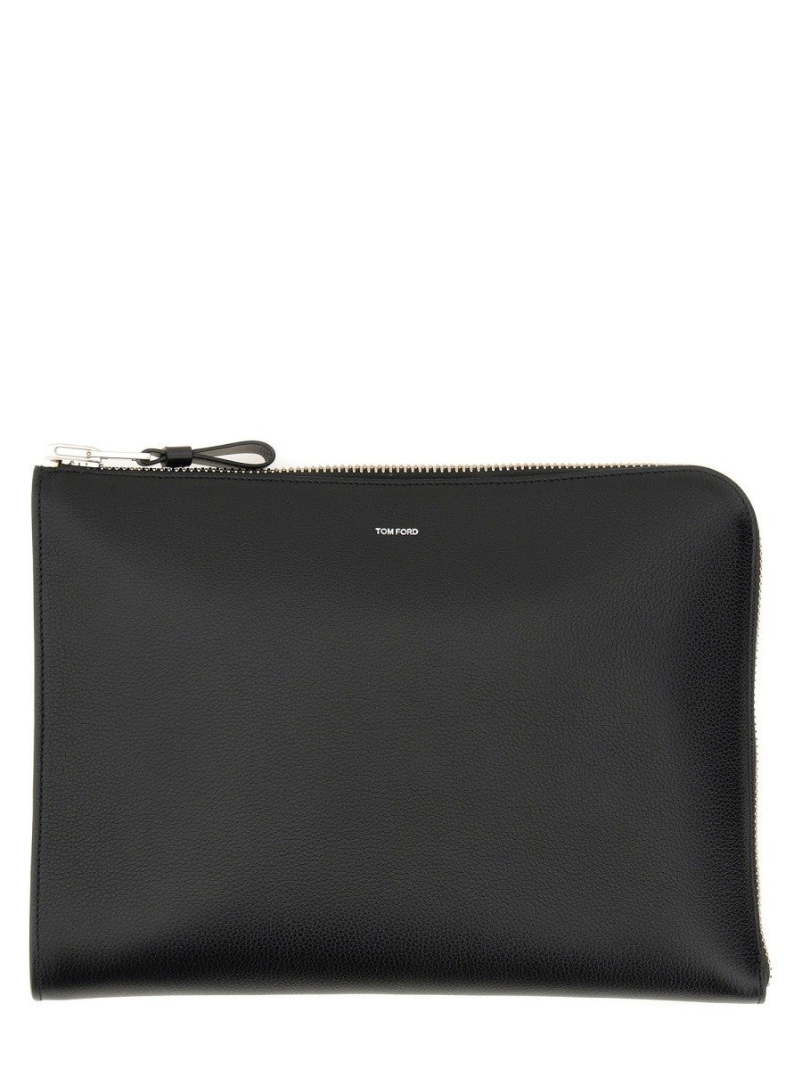 TOM FORD - Tom Ford Zippered Leather Portfolio - Men’s Bags