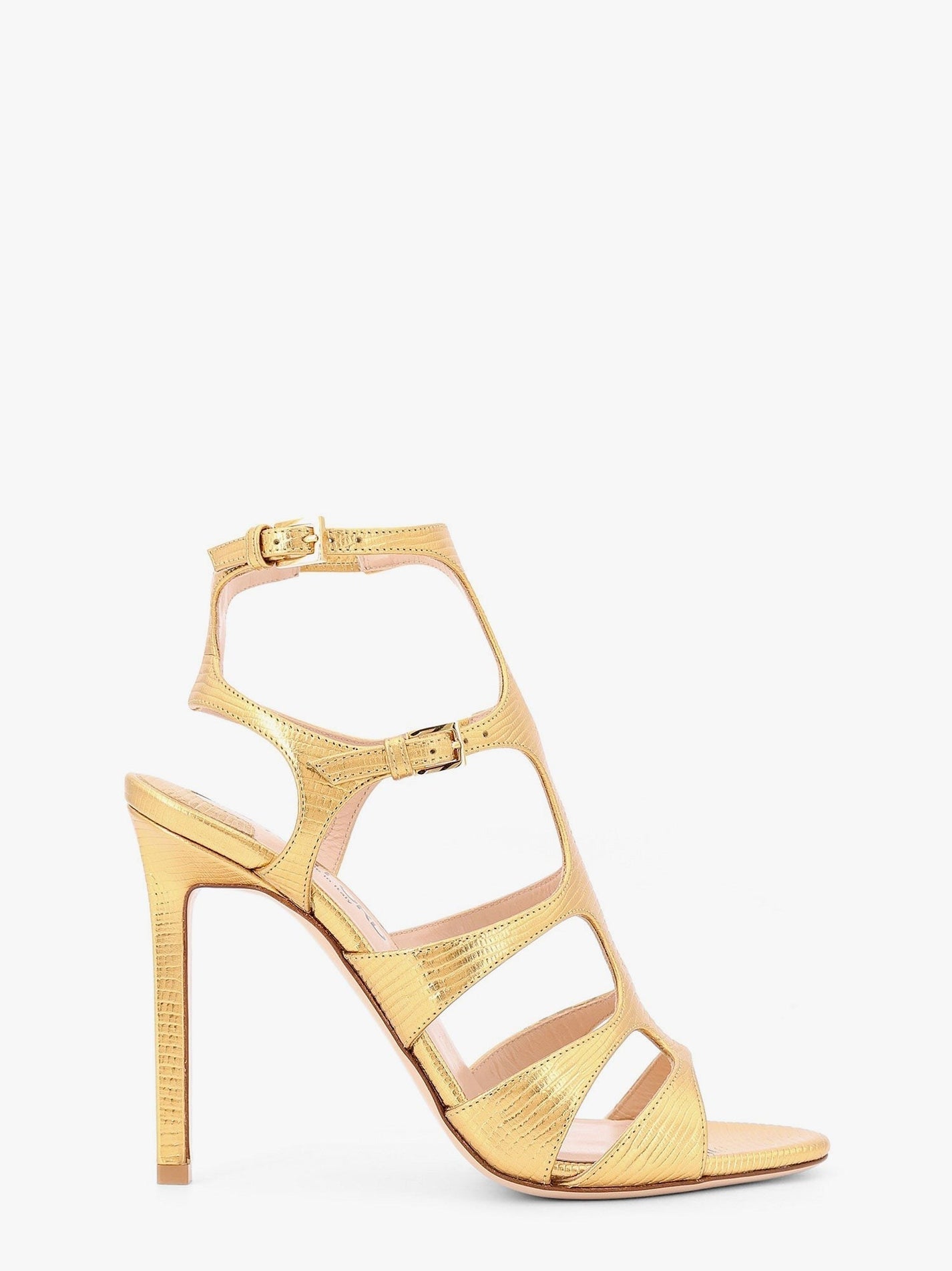 TOM FORD - Tom Ford Laminated Leather Sandals With Croco Print - Woman->Shoes->Sandals