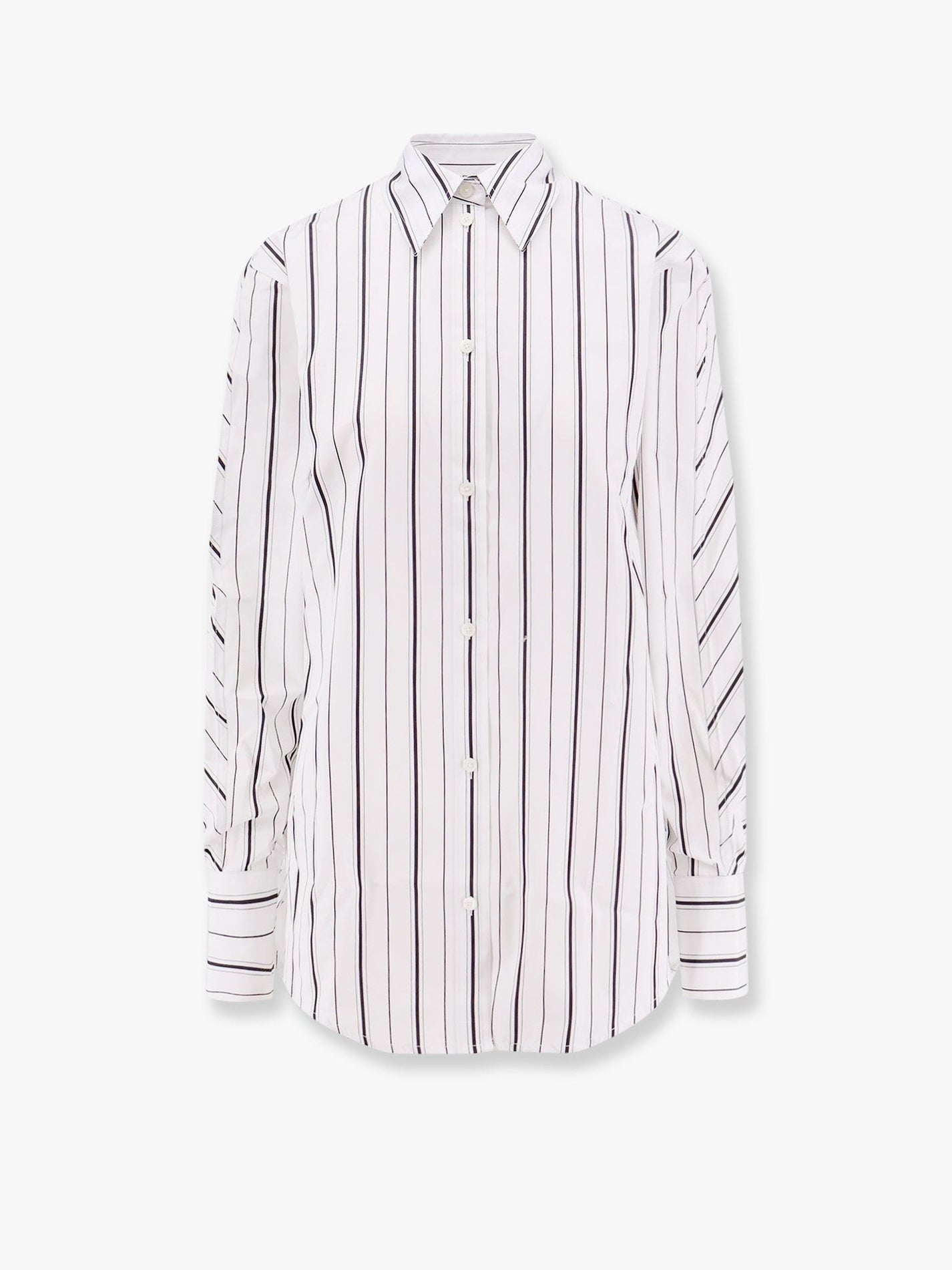 TOTEME - Toteme Organic Cotton Shirt With Striped Motif - Women’s Tops