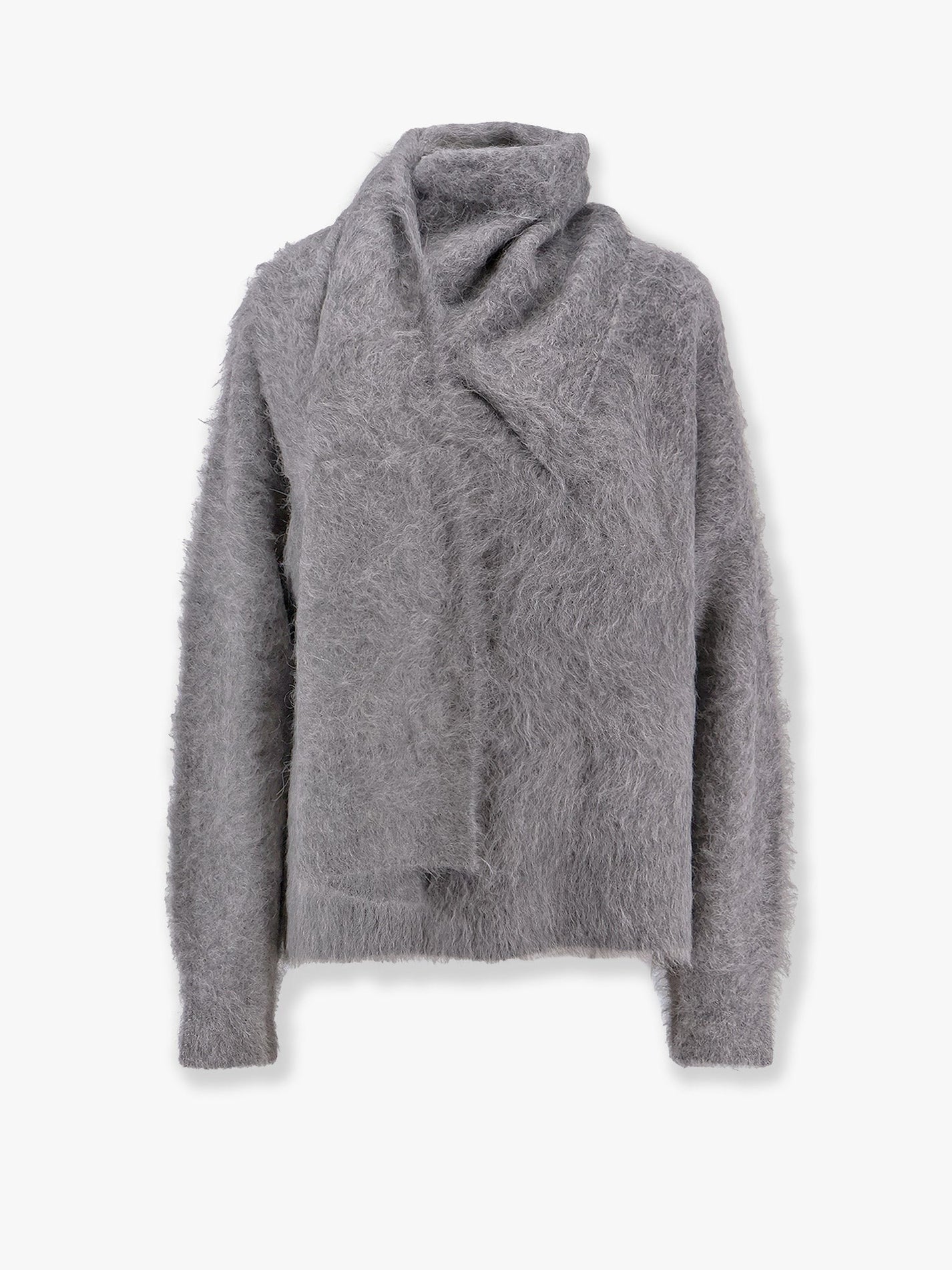 TOTEME - Toteme Draped Scarf Alpaca Blend Sweater - Women’s Knitwear
