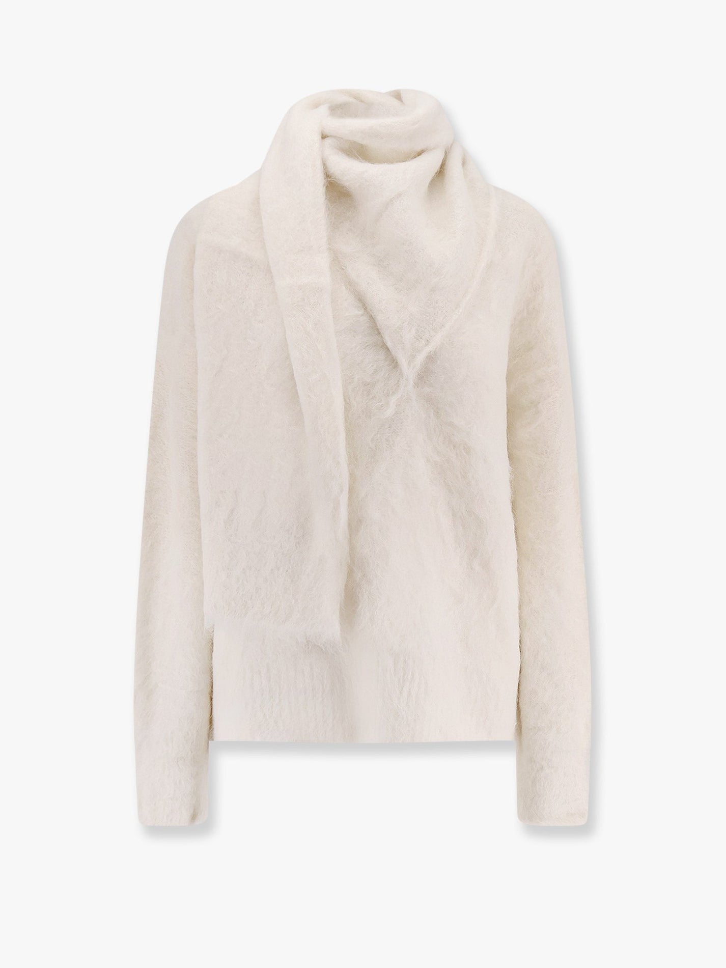 TOTEME - Toteme Draped Scarf Alpaca Blend Sweater - Women’s Knitwear