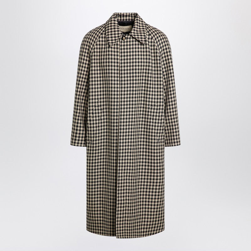 Valentino - Valentino Coat with Vichy pattern in cotton and wool - Coats