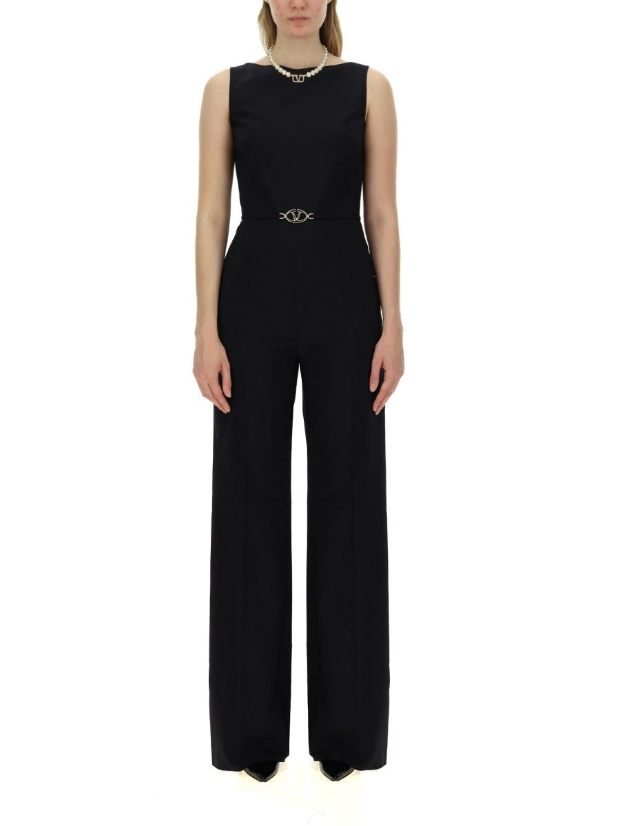 Valentino - Valentino Jumpsuit With V Detail - Women’s Tops