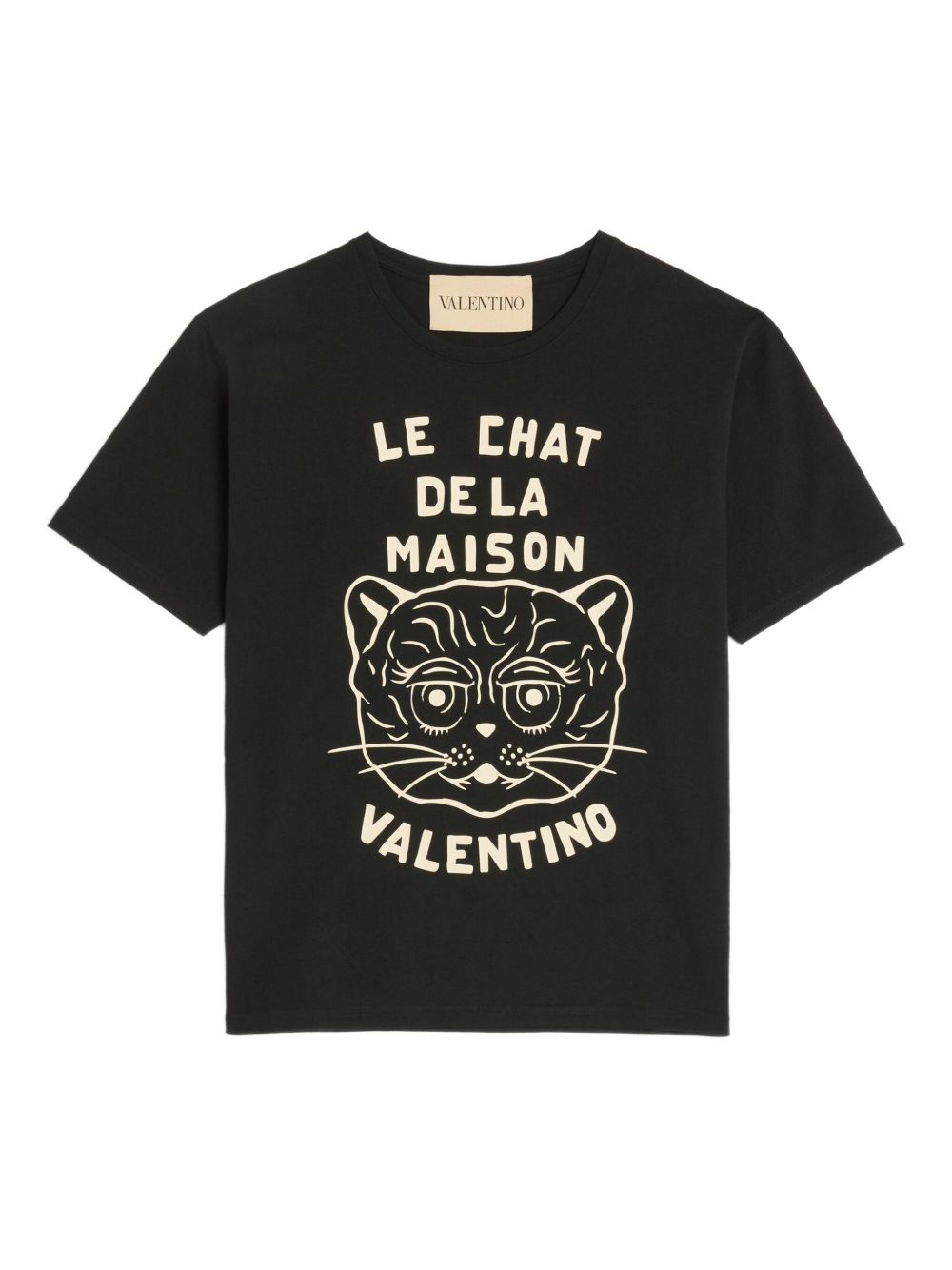 Valentino Valentino Cotton T Shirt With Le Chat De La Maison Print Men’s Tops