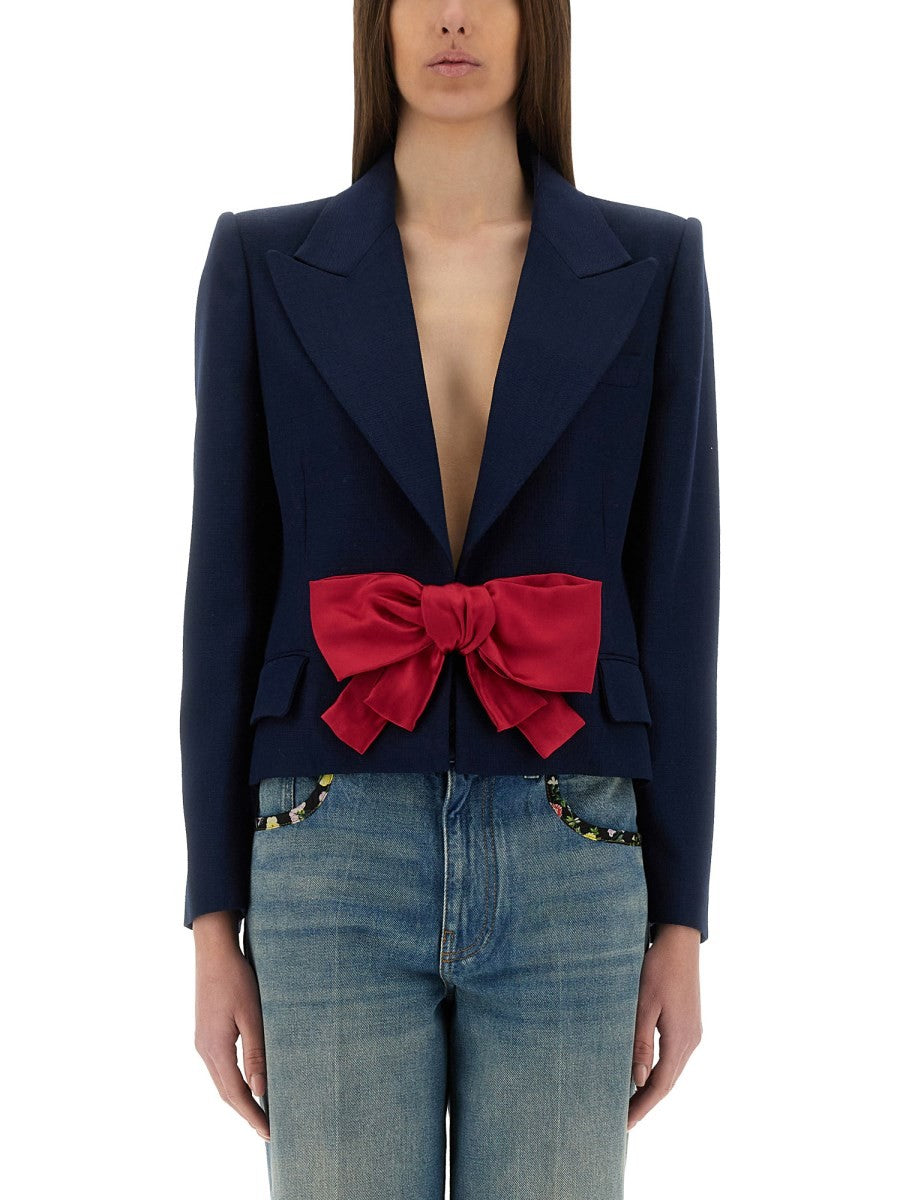 Valentino - Valentino Viscose Jacket With Bow - Women’s Clothing