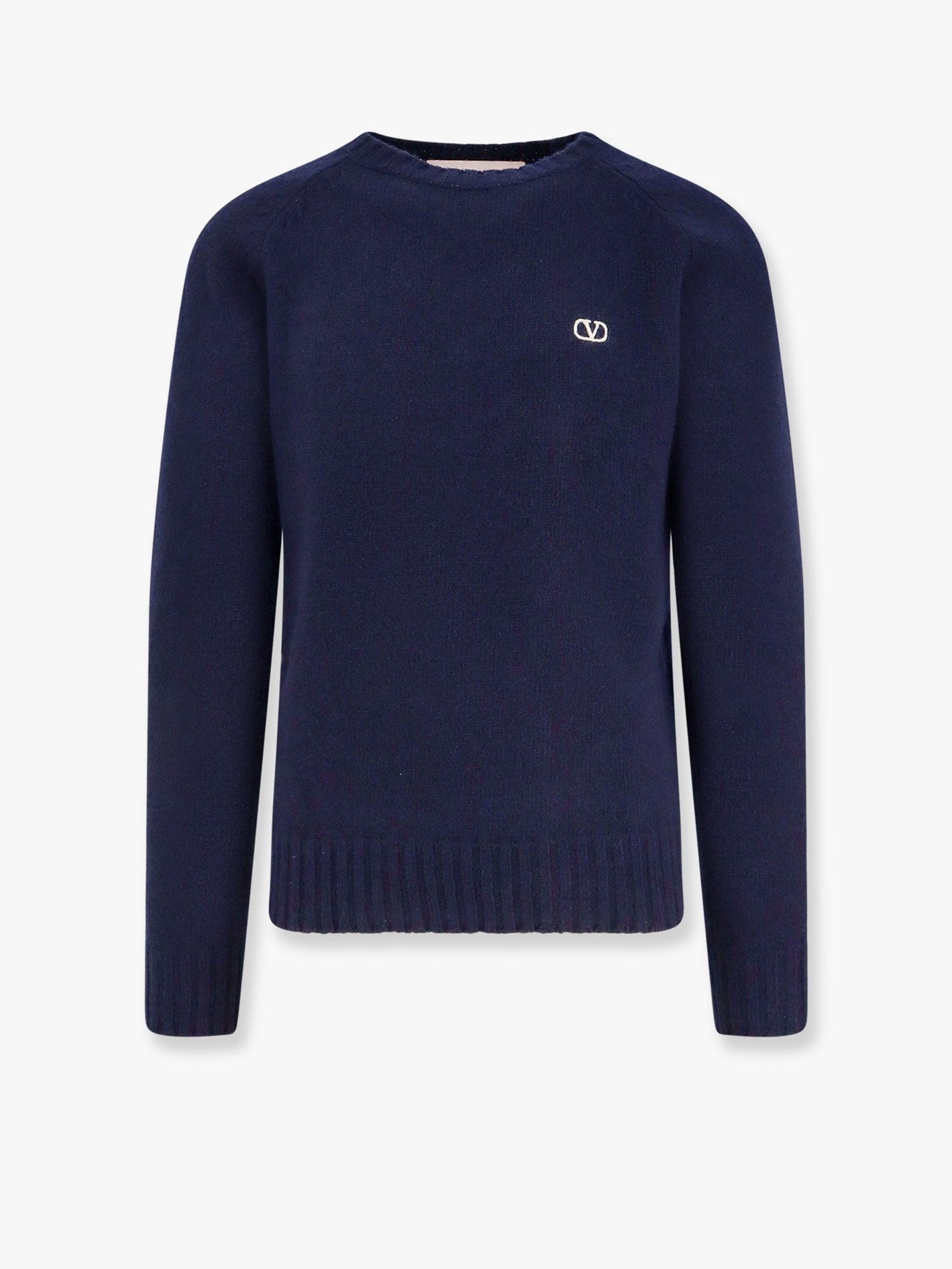 Valentino - Valentino Virgin Wool Sweater With Vlogo Embroidery - Men’s Knitwear