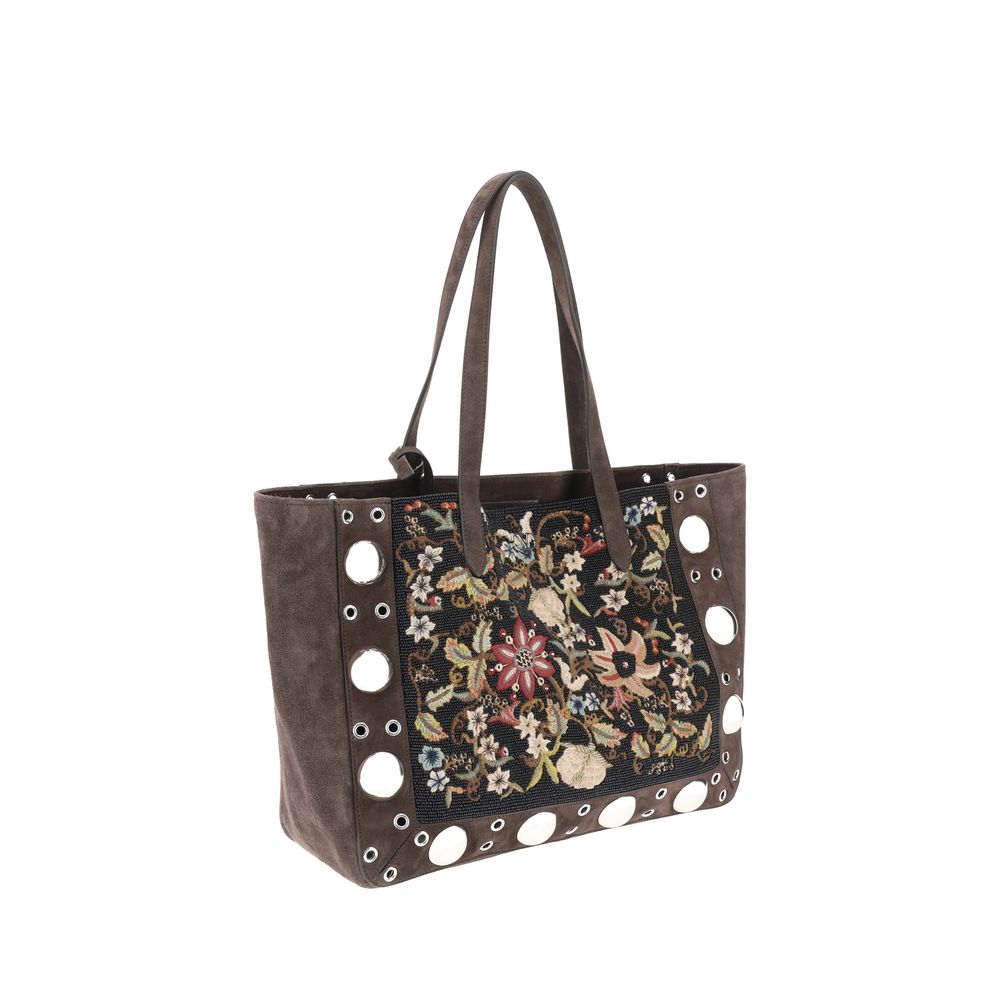 Valentino Garavani - Valentino Garavani Nellcote Suede Floral Tote