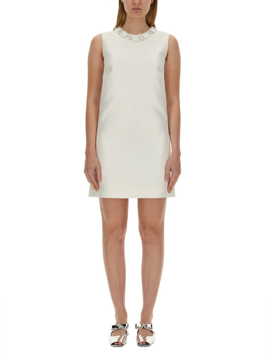 Versace - Versace Mini Duchesse Dress With Crystals - Women’s Clothing