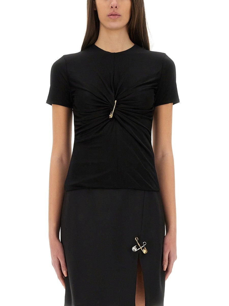 Versace - Versace ’Safety Pin’ Curled Top - Women’s Tops