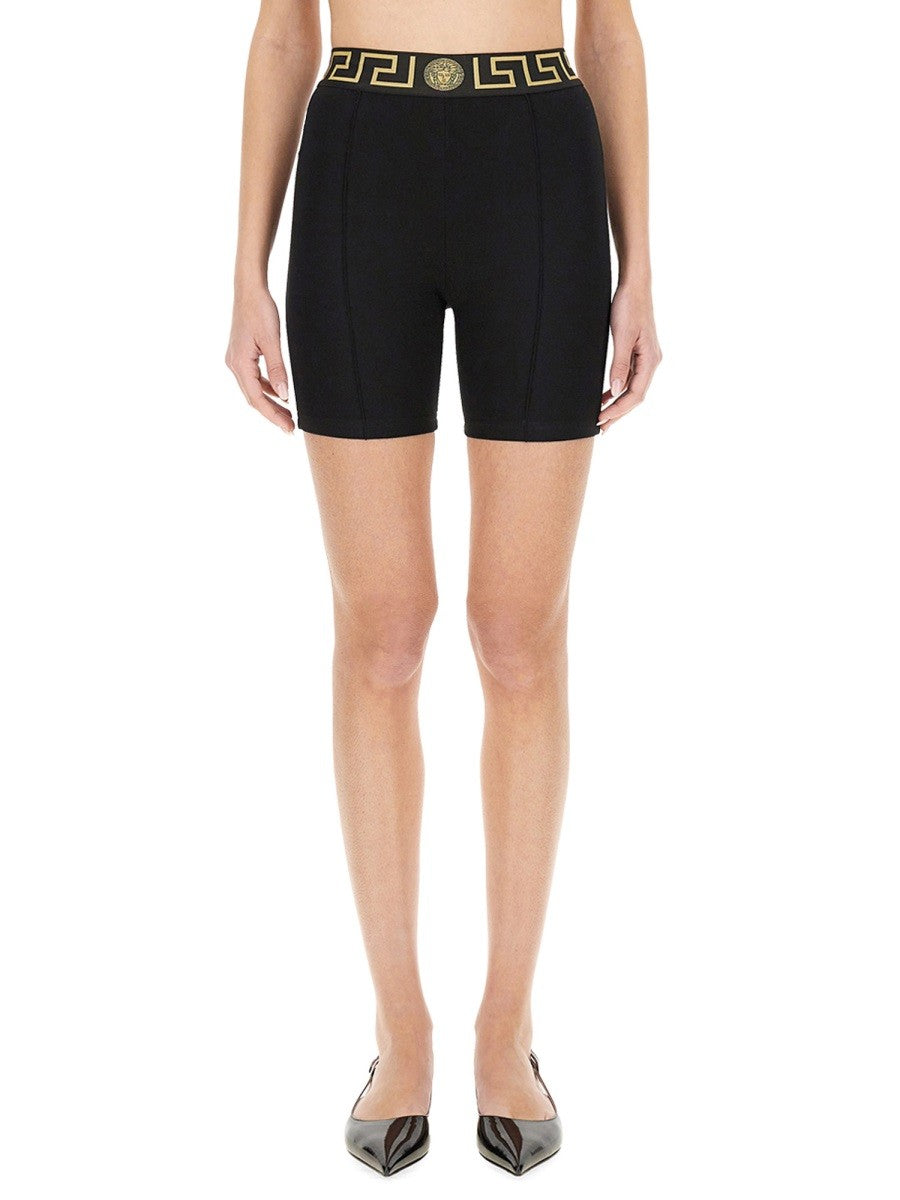 Versace - Versace Bermuda Shorts With Greek Border - Women’s Clothing
