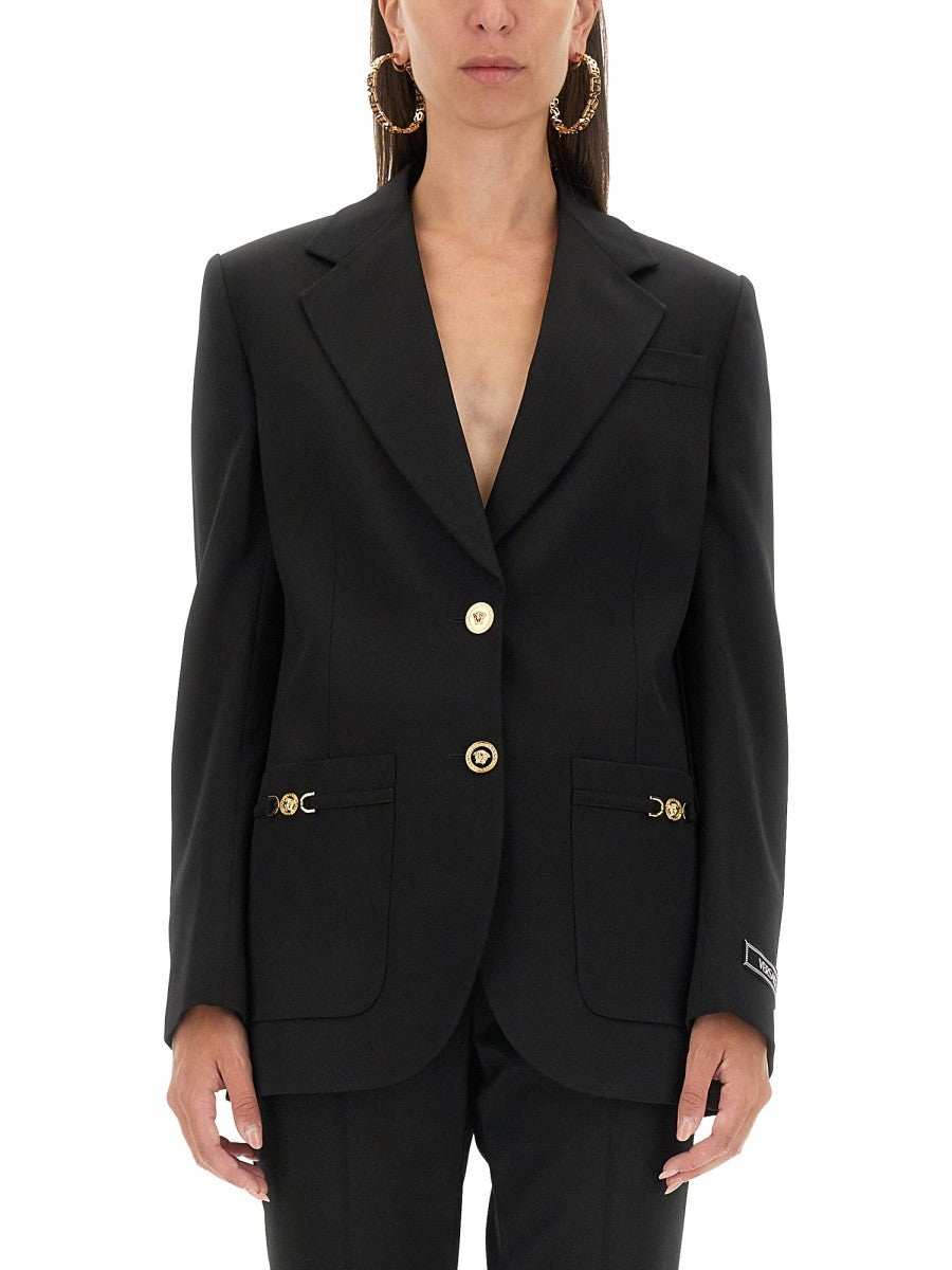 Versace - Versace Oversized Single Breasted Blazer - Women’s Clothing