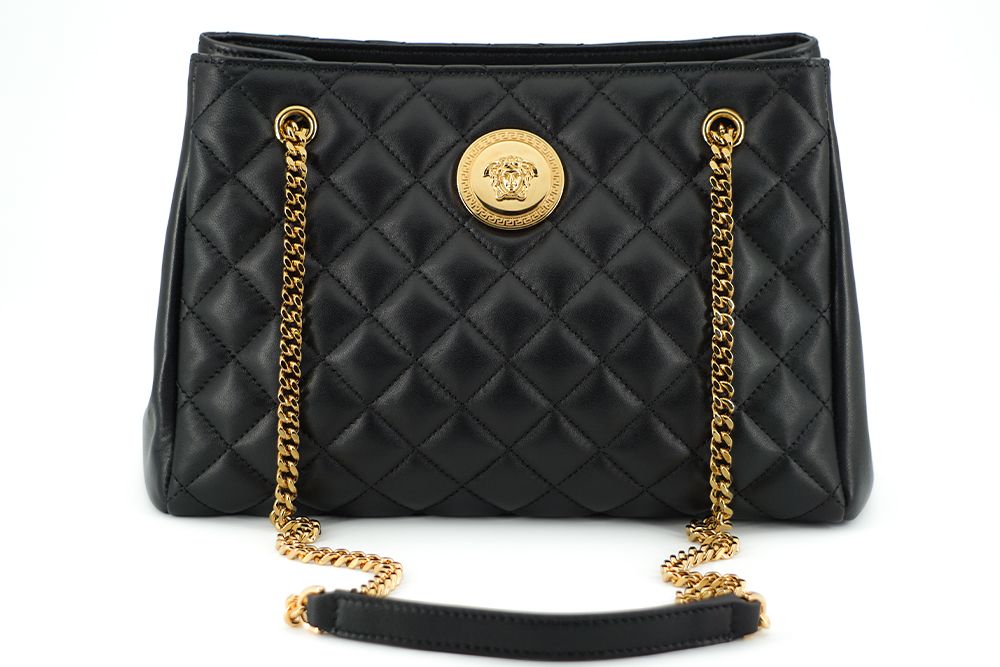 Versace - Versace Black Quilted Tote Bag - Women’s Bags