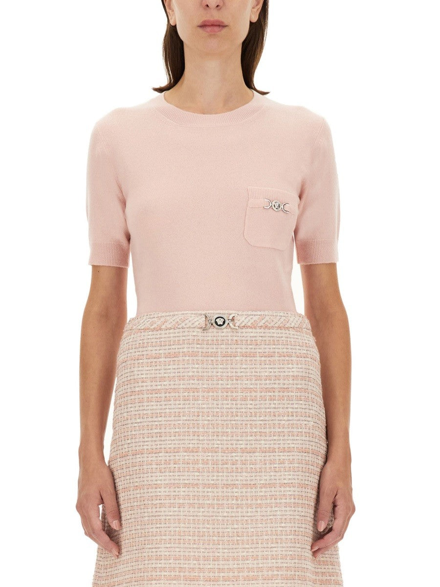 Versace - Versace Cashmere Blend Knit Top - Women’s Knitwear