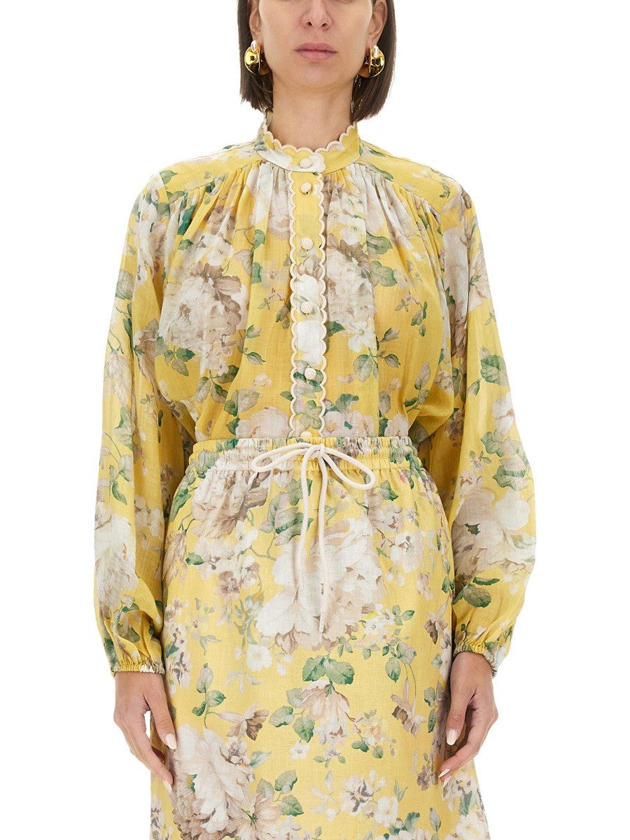 ZIMMERMANN - Zimmermann Blouse With Floral Pattern - Women’s Tops