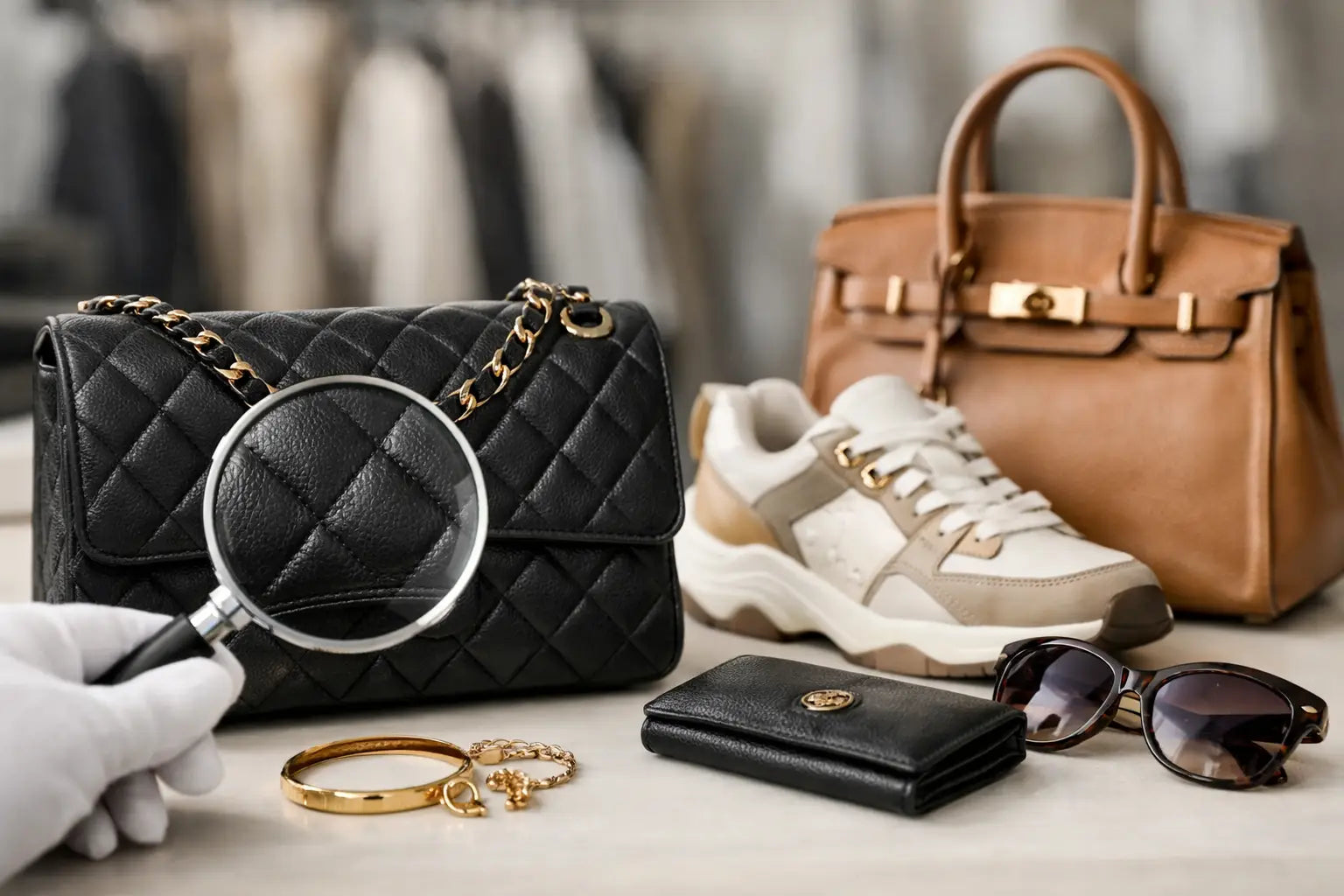 Black quilted leather chanel handbag with gold-tone chain strap featured in an article about designer sale item authenticity