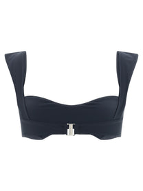 Magda Butrym Bikini Top Grey