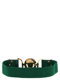 VERSACE Women's Medusa 95 Elastic Belt Green