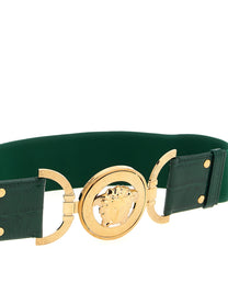 VERSACE Women's Medusa 95 Elastic Belt Green