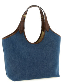 VERSACE Women's Medium La Medusa Shopping Bag Blue