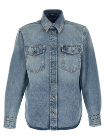 VERSACE Men's Medusa Shirt Light Blue