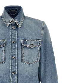 VERSACE Men's Medusa Shirt Light Blue