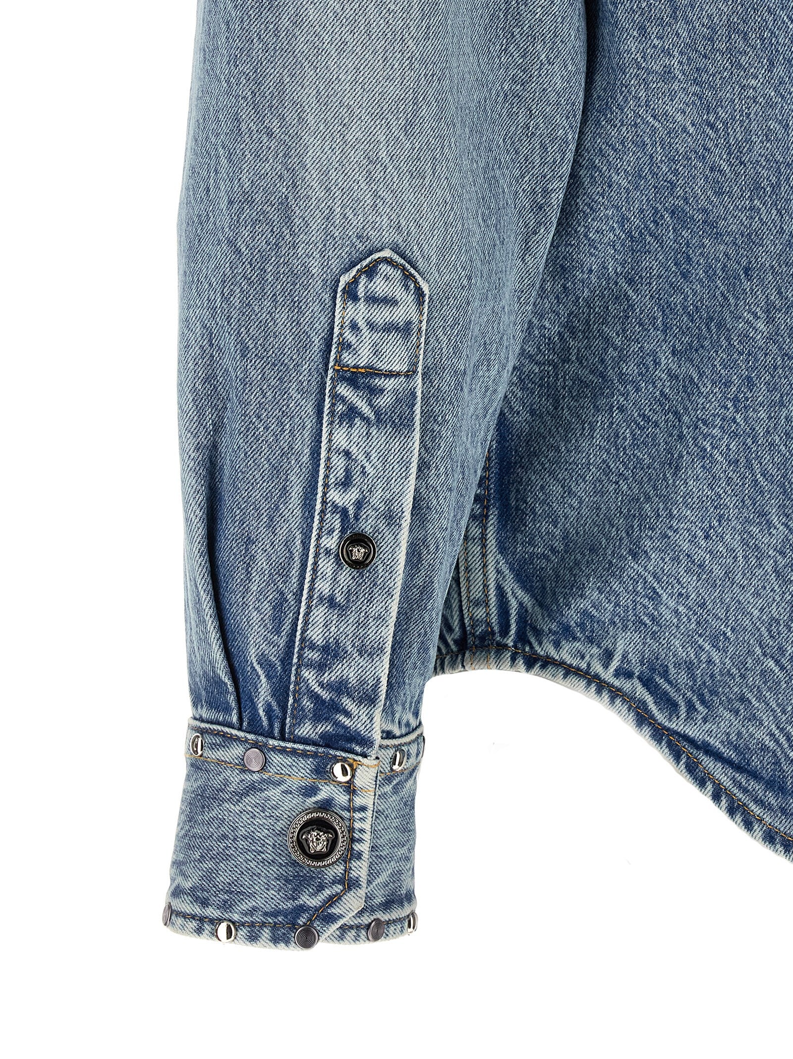 VERSACE Men's Medusa Shirt Light Blue