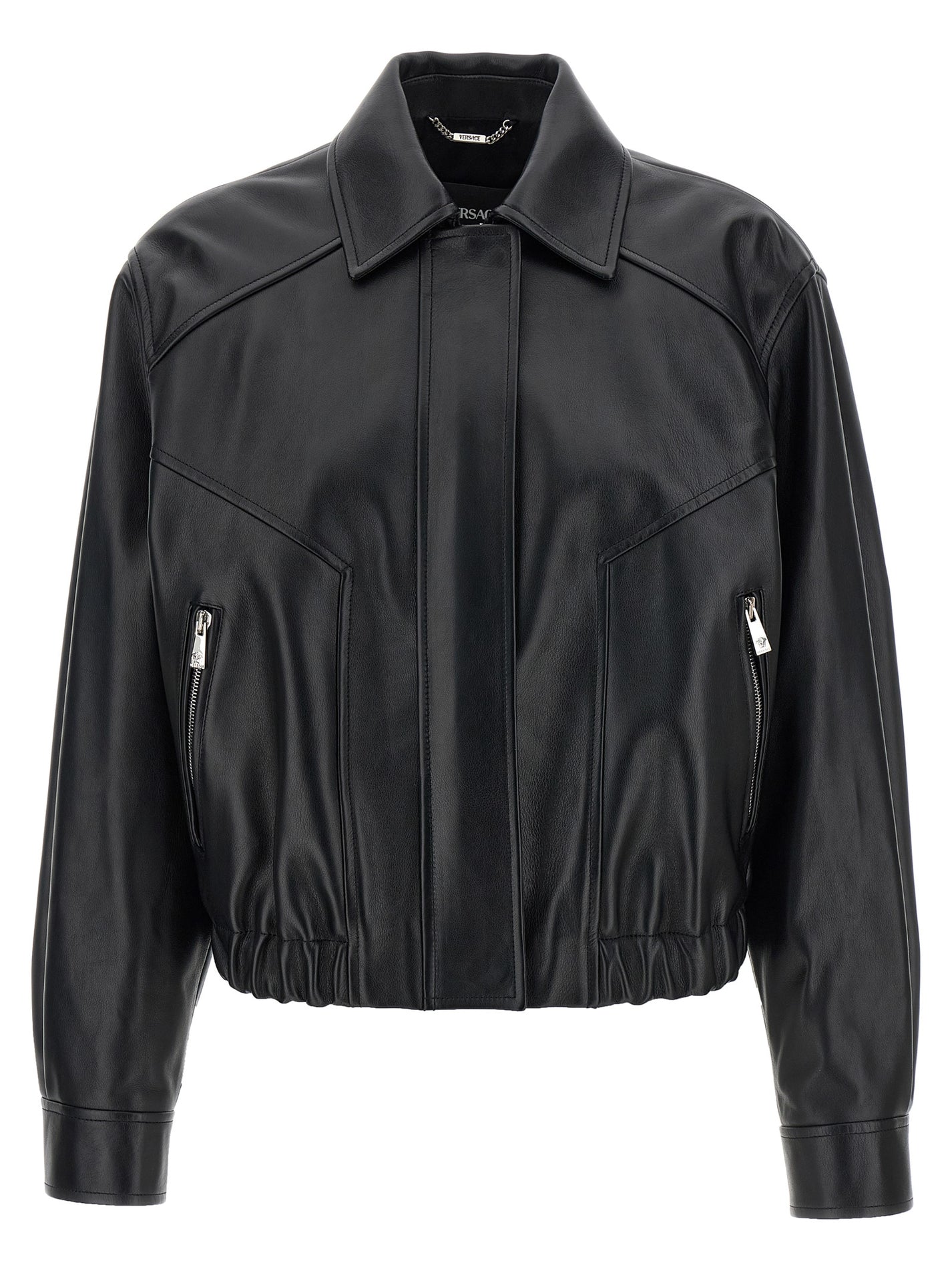 VERSACE - VERSACE - Leather blouson - Women’s Outerwear