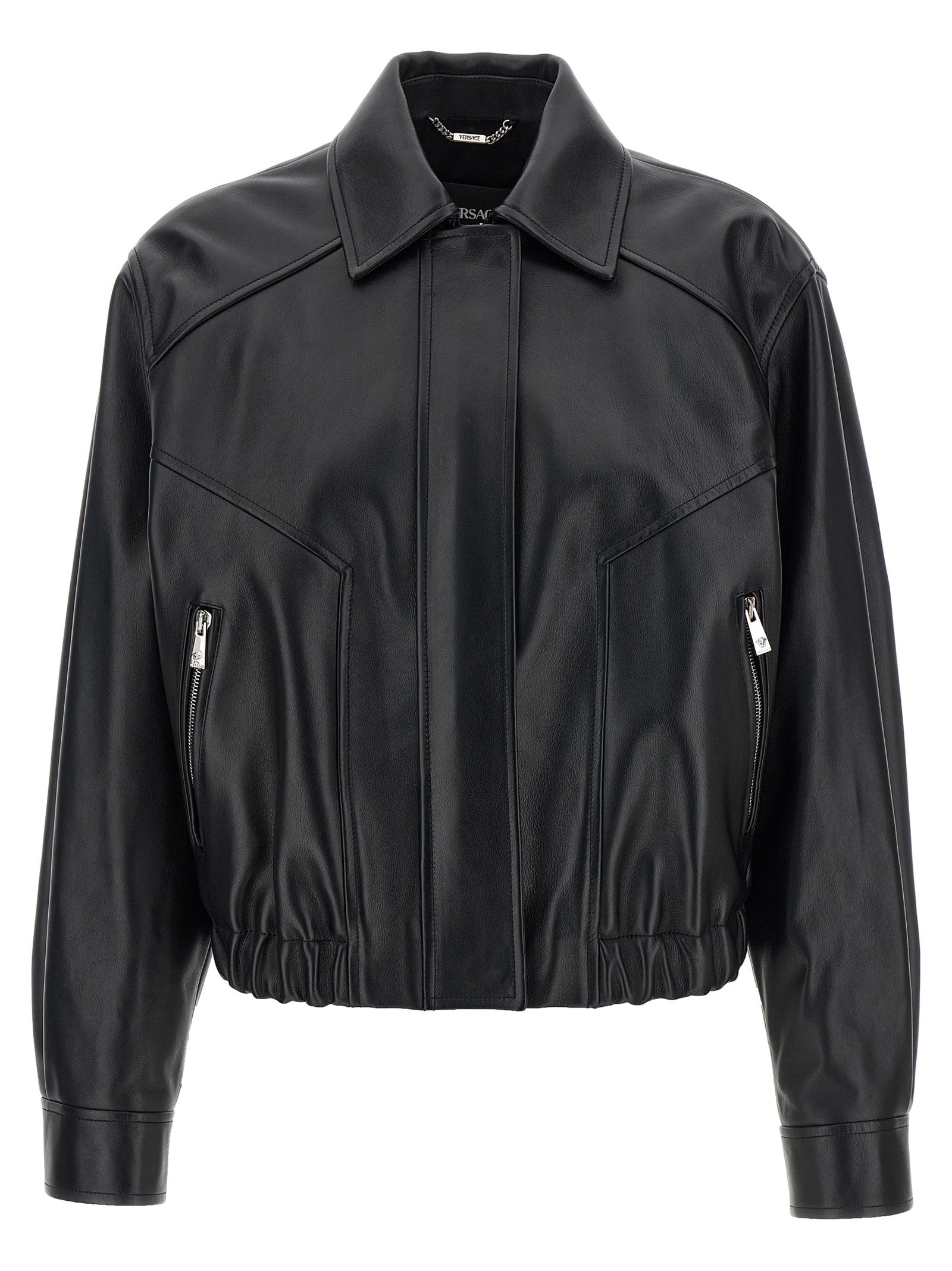 VERSACE - VERSACE - Leather blouson - Women’s Outerwear
