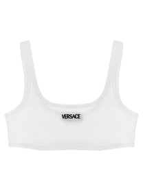 VERSACE Women's Versace Logo Bra White