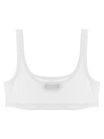 VERSACE Women's Versace Logo Bra White