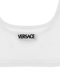 VERSACE Women's Versace Logo Bra White