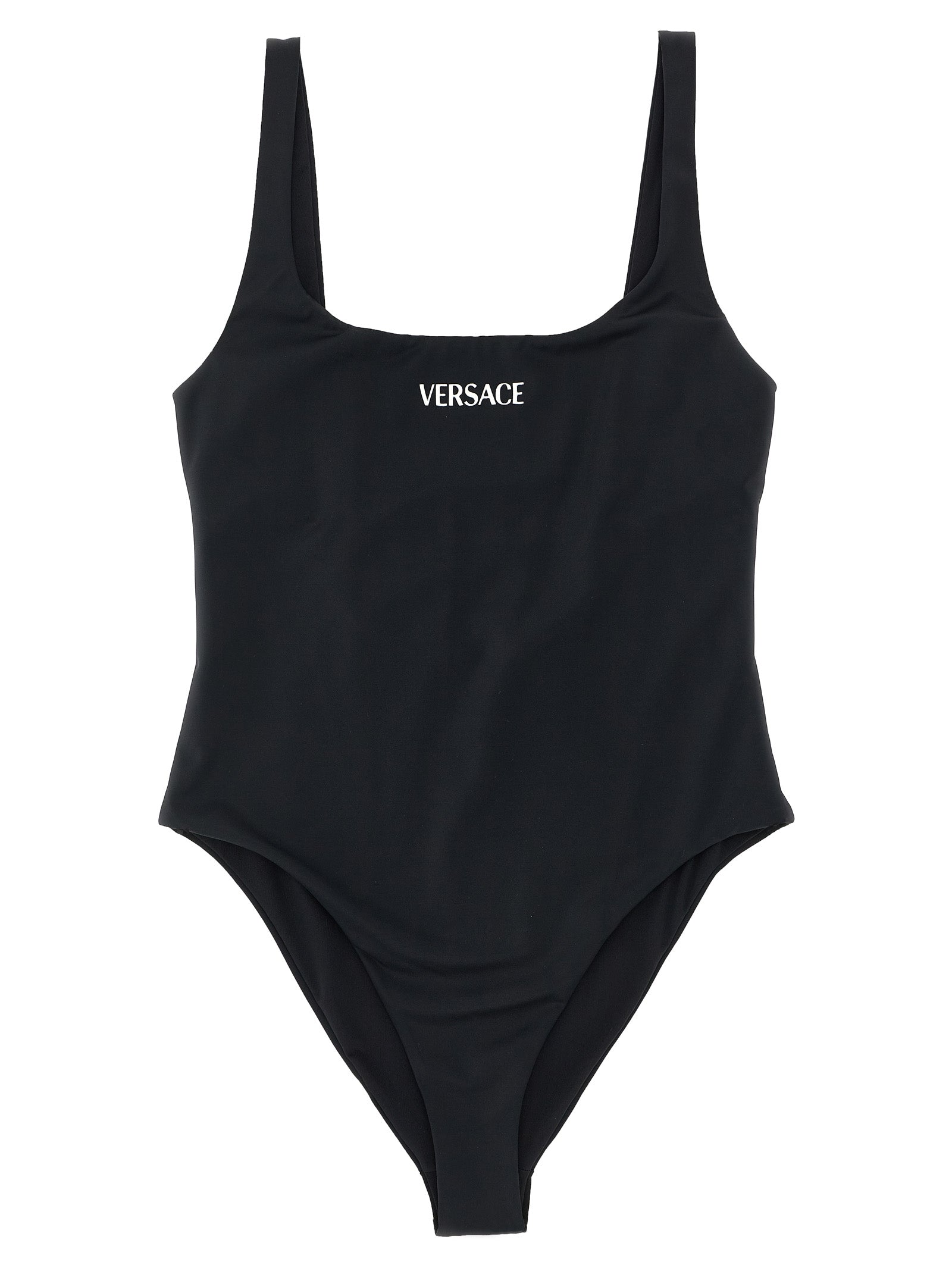 VERSACE Women's Versace Logo One-Piece Swimsuit Black