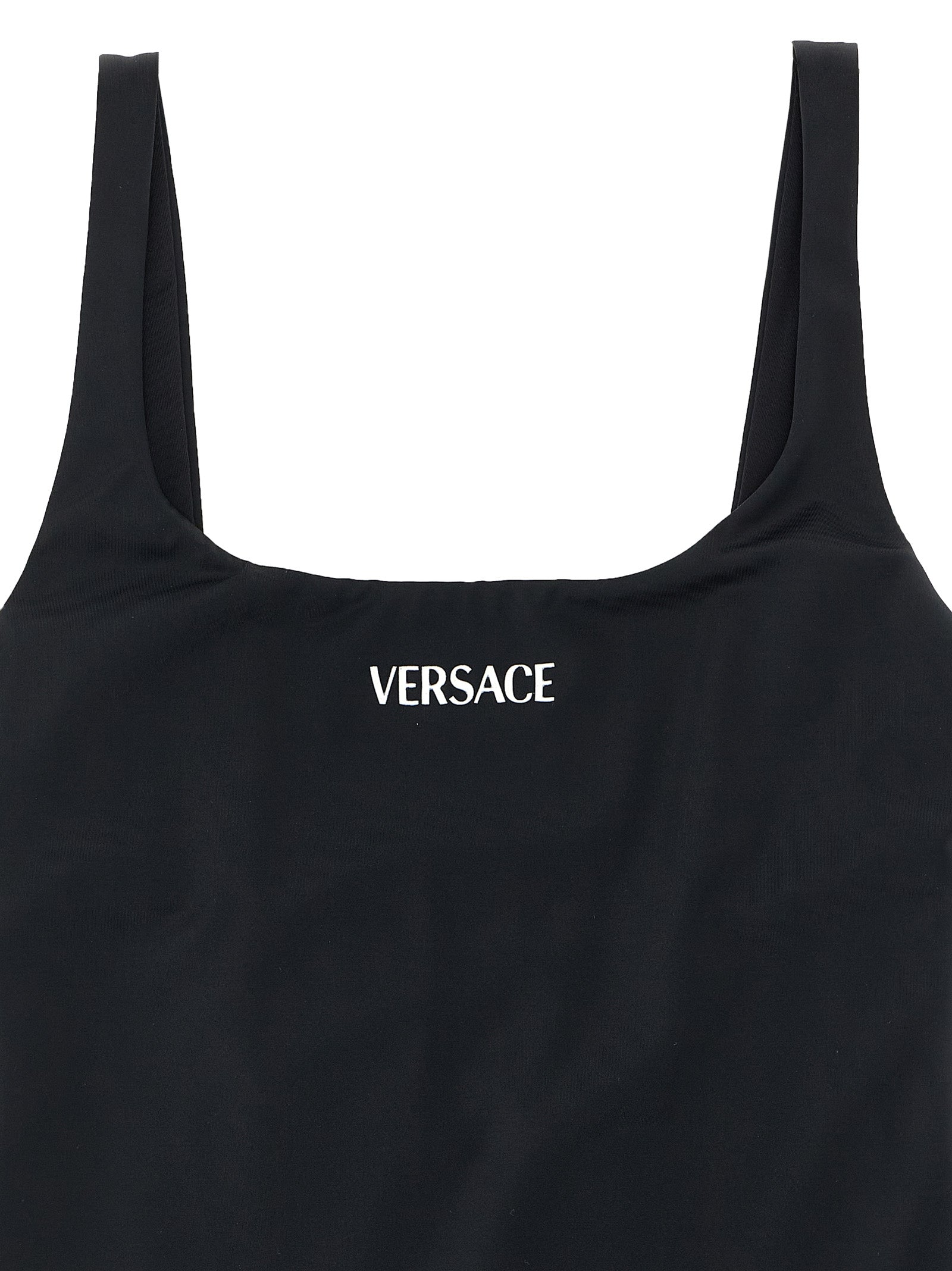 VERSACE Women's Versace Logo One-Piece Swimsuit Black