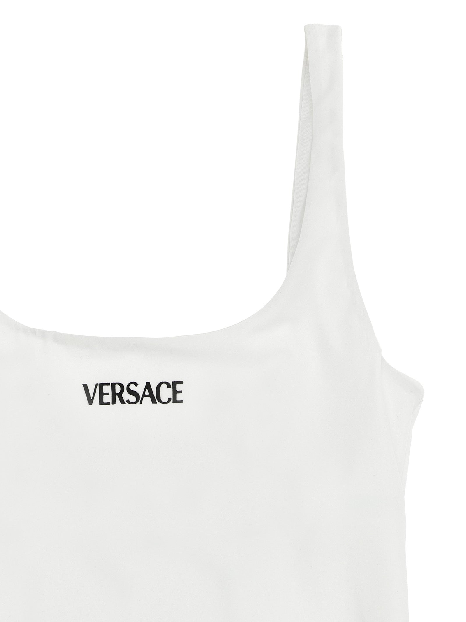 VERSACE Women's Versace Logo One-Piece Swimsuit White
