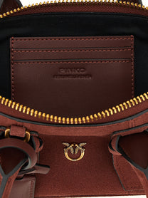 PINKO Women's Bowling Baguette Shoulder Bag Bordeaux