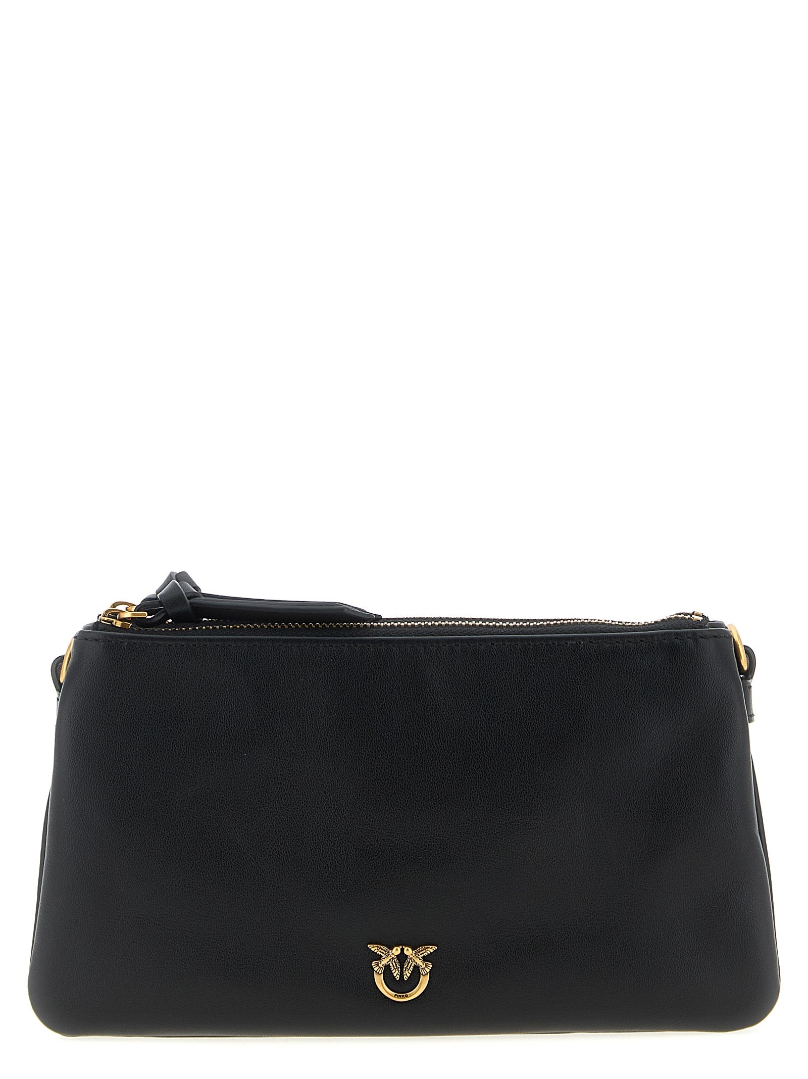 PINKO Women's Small ‘Mini Double Crossbody Bag Black