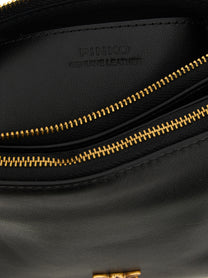 PINKO Women's Small ‘Mini Double Crossbody Bag Black