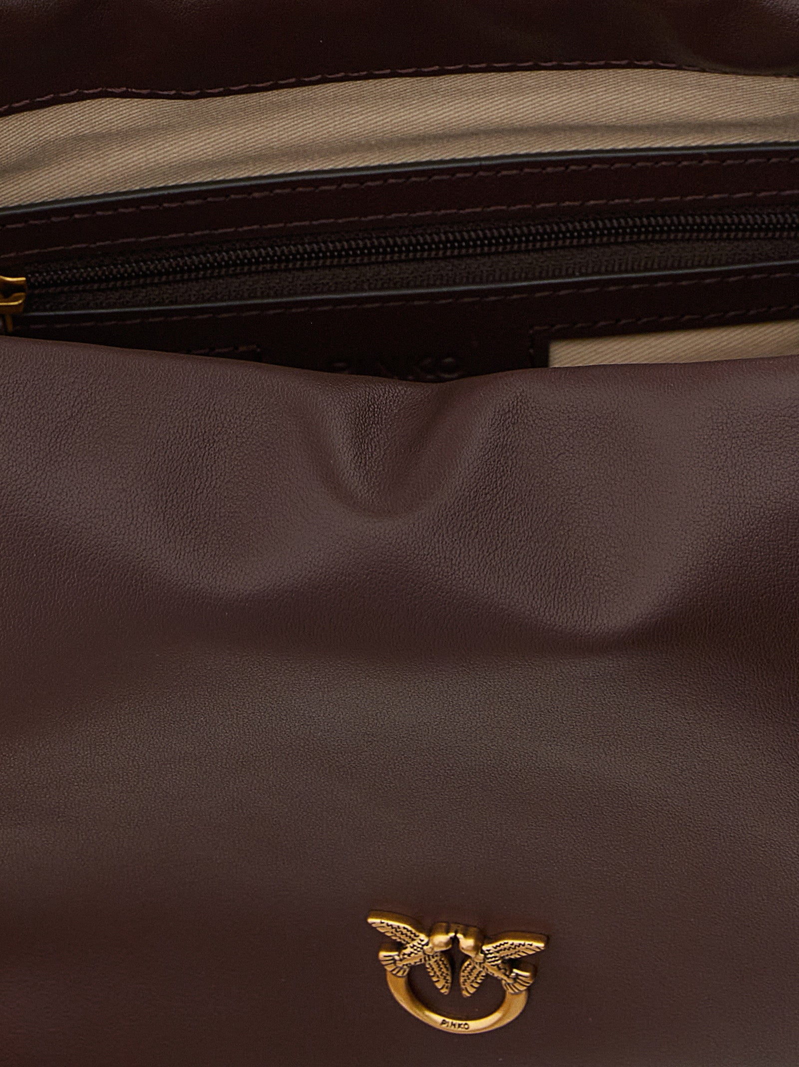 PINKO Women's Mini Leather Clutch Bordeaux