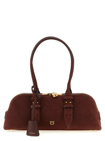 PINKO Women's Bowling Baguette Large Shoulder Bag Bordeaux